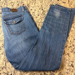 Banana Republic Women's High Rise Cropped Blue Jeans